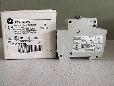 Buy Allen Bradley 1492-SP2C200 Miniature Circuit Breaker 2p 20a Amp 277/480v-ac • 19$