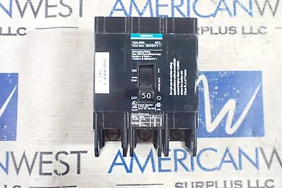 Buy Siemens BQD350 3 Pole 50 Amp Bolt On 480 Volt Circuit Breaker -TESTED • 149$