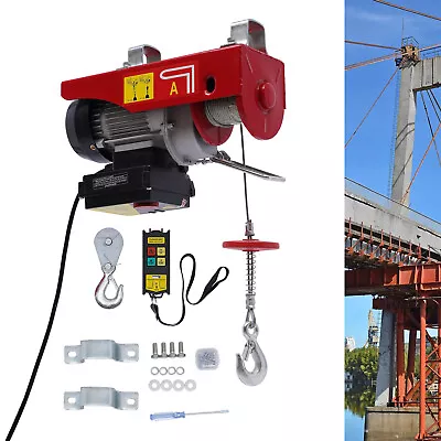 Buy 100-200kg Electric Hoist Crane Overhead Garage Winch Remote Control Auto Lift • 119.70$