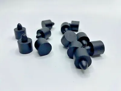 Buy 7/16” Tall Rubber Push-In  Bumper, Fits 3/16” Hole X 1/2” OD (12 Pieces) • 9.99$