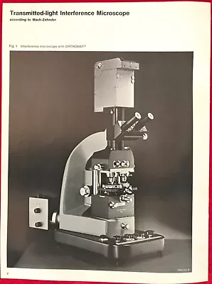 Buy LEITZ MICROSCOPE INTERFERENCE SYSTEMS, Transmitted Light Mach-Zehnder Literature • 75$