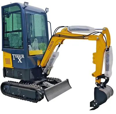 Buy EPA TYPHON Terror X Mini Excavator 1.15 Ton Digger 13.5hp Gas Tracked Crawler • 7,150$