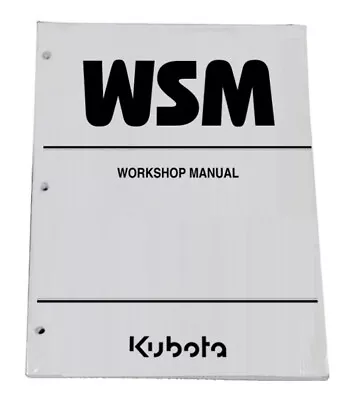 Buy Kubota U17, U17-3 Excavator Workshop Service Manual Repair Shop Book • 78$