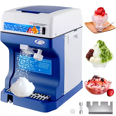 Buy VEVOR 265LBS/H Commercial Ice Shaver Ice Crusher Snow Cone Machine PC Paddles • 100.99$