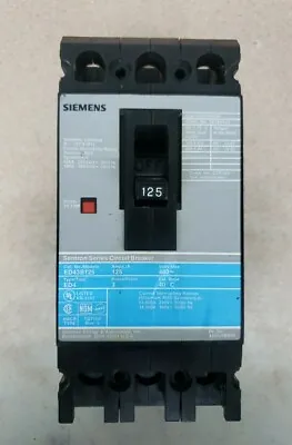 Buy Siemens ED43B125 Circuit Breaker 125A 480V 3 Pole,  • 319.99$