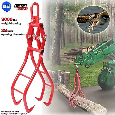 Buy 4 Claw Log Grapple Timber Log Tongs Lifting For Towing Truck ATV Skidder Tractor • 275.63$