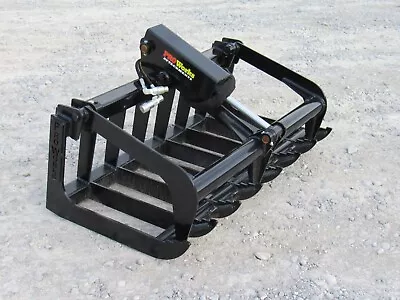 Buy 48  Single Cylinder Root Grapple Bucket Attachment Fits Skid Steer Quick Attach • 1,449.99$