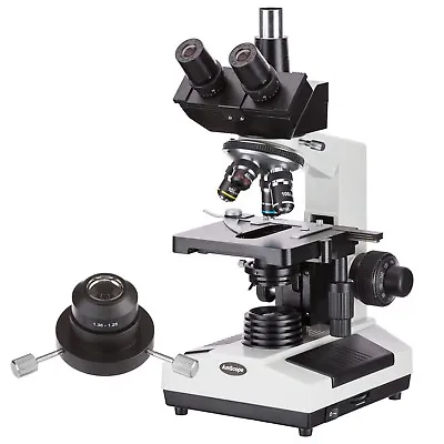 Buy AmScope T390B-DKO Darkfield Trinocular Biological Compound Microscope 40X-2000X • 441.99$