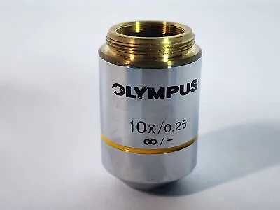 Buy OLYMPUS Plan 10X/0.25 ?/- MICROSCOPE OBJECTIVE LENS • 35.99$