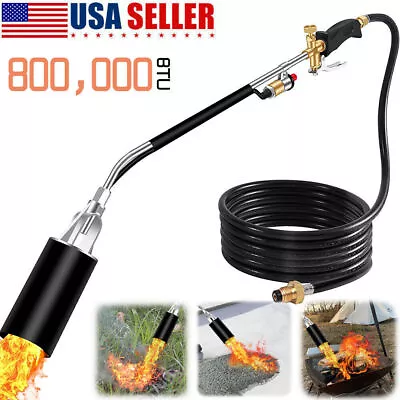 Buy Portable Propane Torch Weed Burner Ice Snow Melter Outdoor Flame Thrower W/ Hose • 30.99$