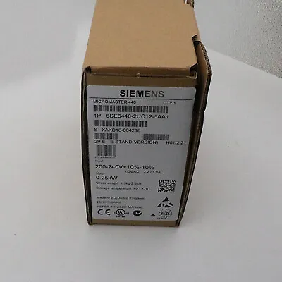 Buy New Siemens MICROMASTER440 Without Filter 6SE6440-2UC12-5AA1 6SE6440-2UC12-5AA1 • 348.07$
