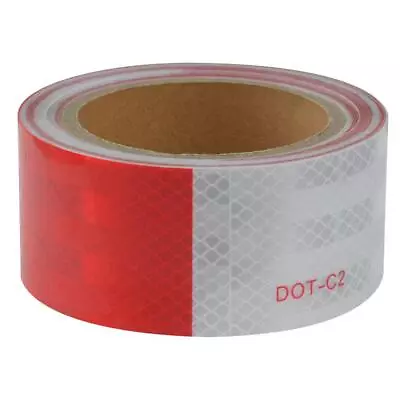 Buy Reflective Trailer Tape 2X30FT Red White Warning Sign For Cars Trucks Trailers • 16.19$