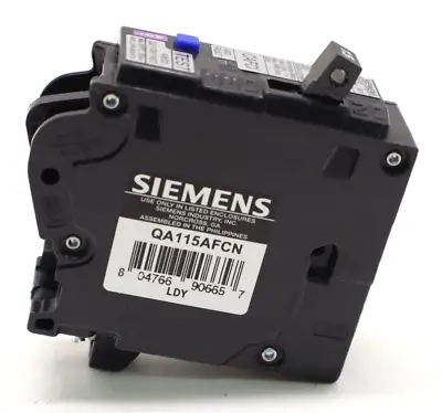 Buy Siemens QA115AFCN 15A 1-Pole Plug-On Neutral Circuit Breaker - Black • 38.99$