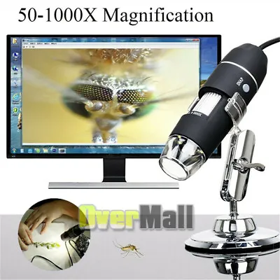Buy Portable USB Digital Microscope 50x-1000x Magnification 8-LED Mini Microscope En • 21.09$