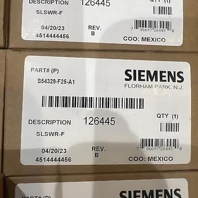 Buy Siemens Strobe SLSWR-F S54329-F25-A1, 126445 New Free Shipping • 45$