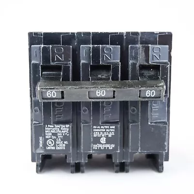 Buy Siemens - Q360 Type QP,  60 Amp,  240 Volt,  3 Pole Circuit Breaker • 39.99$