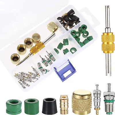 Buy 56PCS Air Conditioning Valve Core Kit Including R134A R22 R410 Valve • 24.61$
