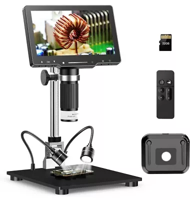 Buy  4K Digital Microscope，48MP HDMI Coin Microscope With 7inch IPS Screen，1500X  • 98$