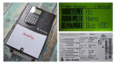 Buy Low HR Allen-Bradley PowerFlex 70 7.5 HP 20AD011A3AYNANC0 480 VAC Tested Good • 699.99$