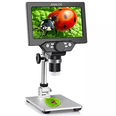 Buy 7  LCD Digital Microscope ANNLOV 1200X Maginfication 1080P Coin Microscope • 149.99$