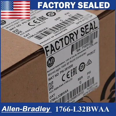 Buy Allen-Bradley New Factory Sealed 1766-L32BWAA SER C MicroLogix 1400 32 Point Con • 535$
