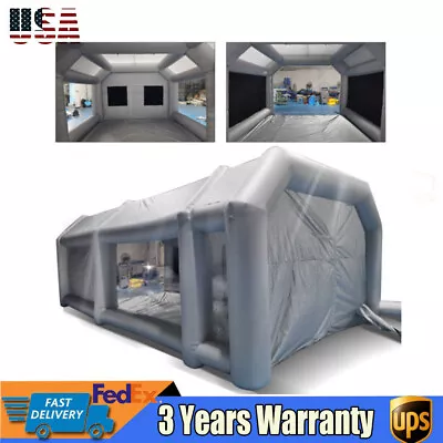 Buy Inflatable Paint Booth 28x15x10 Ft Portable Spray Paint Car Tent 2-Filter System • 703.24$