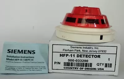 Buy Siemens Hfp-11 Fire Alarm Smoke Heat Detector New • 68$
