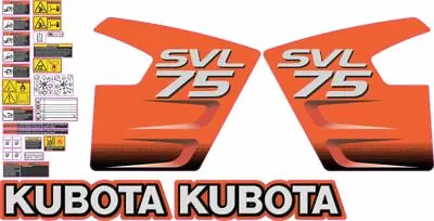 Buy Kubota SVL75 - Very Nice Aftermarket Decal Kit, High Quality Decals • 155$