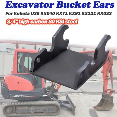 Buy For Kubota Excavator Quick Change Adaptor Ears Mount Plate U35 KX91 KX121 KX040 • 140.40$