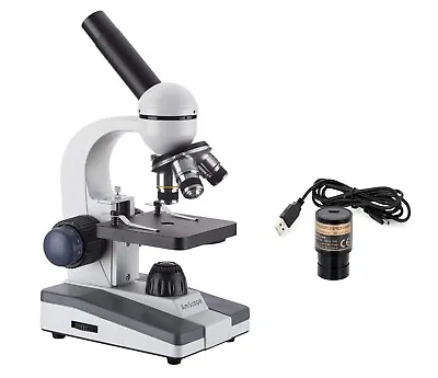 Buy AmScope 40X-1000X Portable Student Compound LED Microscope 1.0MP USB Camera • 152.99$