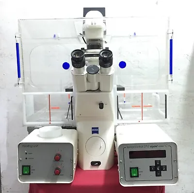 Buy Carl Zeiss Axiovert 200 Inverted Fluorescence Microscope W/ XL-3 Stage Incubatr • 8,595$