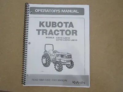 Buy Kubota L3010 L3410 L3710 L4310 L4610 Tractor Owners & Maintenance Manual • 47.50$