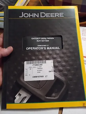 Buy John Deere XUV 4x4 Gas Gator Operators Manual OMM157855 L7 • 29.95$
