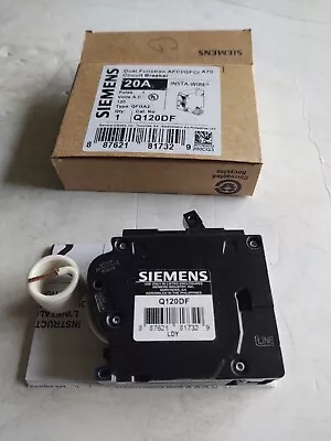 Buy Siemens # Q120df / 20 Amp Dual Function Afci/gfci  Circuit Breaker. • 45$