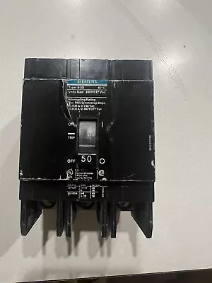 Buy Siemens BQD350 3 Pole 50 Amp 480V Circuit Breaker • 95$