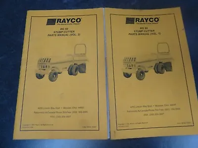 Buy Rayco RG 50 Stump Grinder Cutter Parts Catalog Manual Book 2 Volume Set • 132.46$