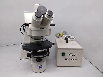 Buy Carl Zeiss Axioplan 2 Laboratory Microscope W/ AttoArc HBO 100W PSU • 1,750$