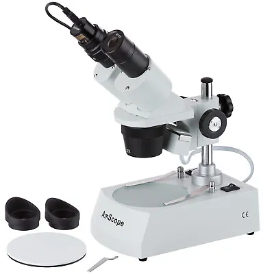 Buy AmScope SE306R-P-E 20X-40X Stereo Two Light Microscope With USB Camera • 192.99$