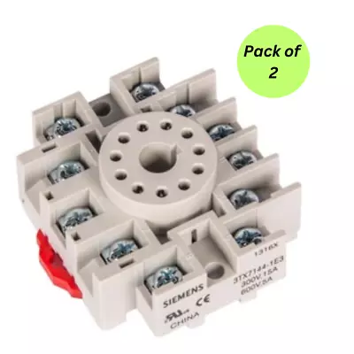 Buy Siemens 3TX7144-1E3 Relay Socket 11 Pin, 16A - Pack Of 2 - NEW • 39.95$