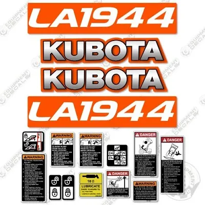 Buy Fits Kubota LA1944 Decal Kit Tractor Decals  - 3M VINYL Aftermarket Sticker Set! • 54.95$
