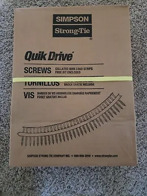Buy Quik Drive DWC158PS Box Of 2500 1-5/8  Phillips Collated Strip Screws • 48$