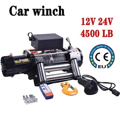 Buy Electric Car Winch 4500lb Load Capacity Car Auto Lift Winch With Control System • 354.99$