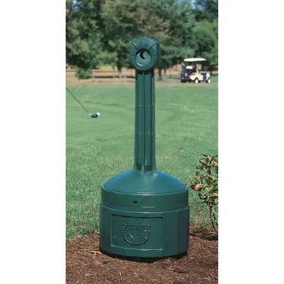Buy Green Cigarette Butt Receptacle Justrite 38 1/2  Outdoor Smokers Cease Fire 4gal • 149.50$
