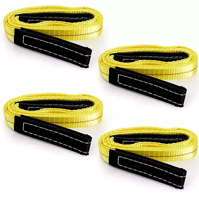 Buy 4 Pack Lifting Sling Straps,6'x1 Durable Nylon Tow Straps Rigging Strap 2 Wide • 28.60$