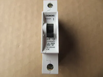 Buy Siemens 5SX2 103-7 Circuit Breaker 1P 3A 5SX21-C3 NEW!!! With Free Shipping • 19.95$