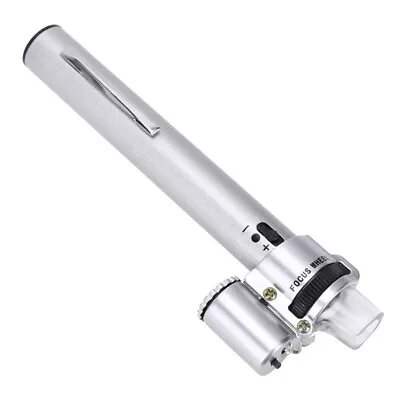 Buy 100X Pen Type Adjustable Focusing Portable LED Microscope Magnifier Tool Kit • 12.57$