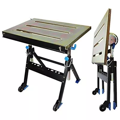 Buy Adjustable Welding Table With Wheels Portable Steel Stand Workbench 30 In. X ... • 141.64$