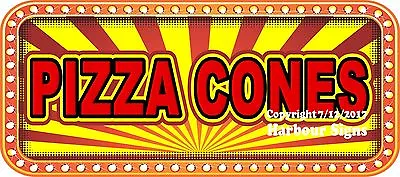 Buy Pizza Cones DECAL (Choose Your Size) Food Truck Concession Vinyl Sticker • 14.95$