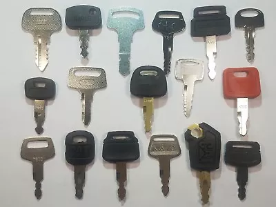 Buy (17) Keys Cat,Volvo, Hitachi, John Deere, Komatsu, Kobelco, Kato, John Deere, • 34.99$