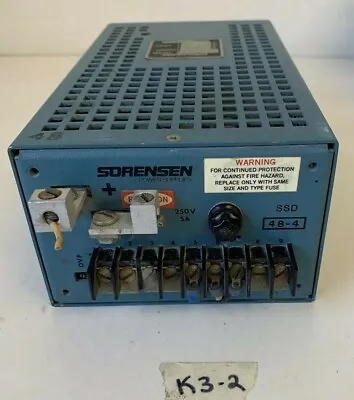 Buy Sorensen Power Supplies Model: SSD 48-4 250V 5A Raytheon Company ~Warranty~ • 100$